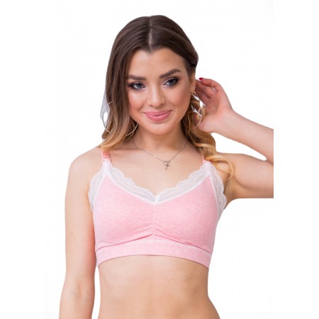 Комплект белья бюстгалтер для кормления и трусы Розовый